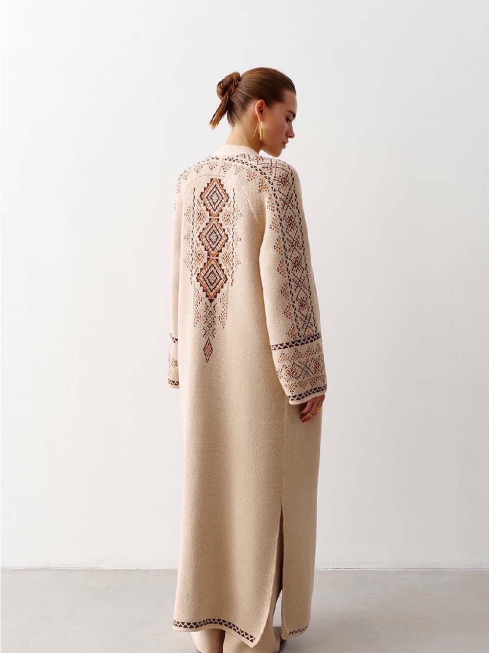 Warm long cardigan, size M-L length 59 inches brand 25 union
